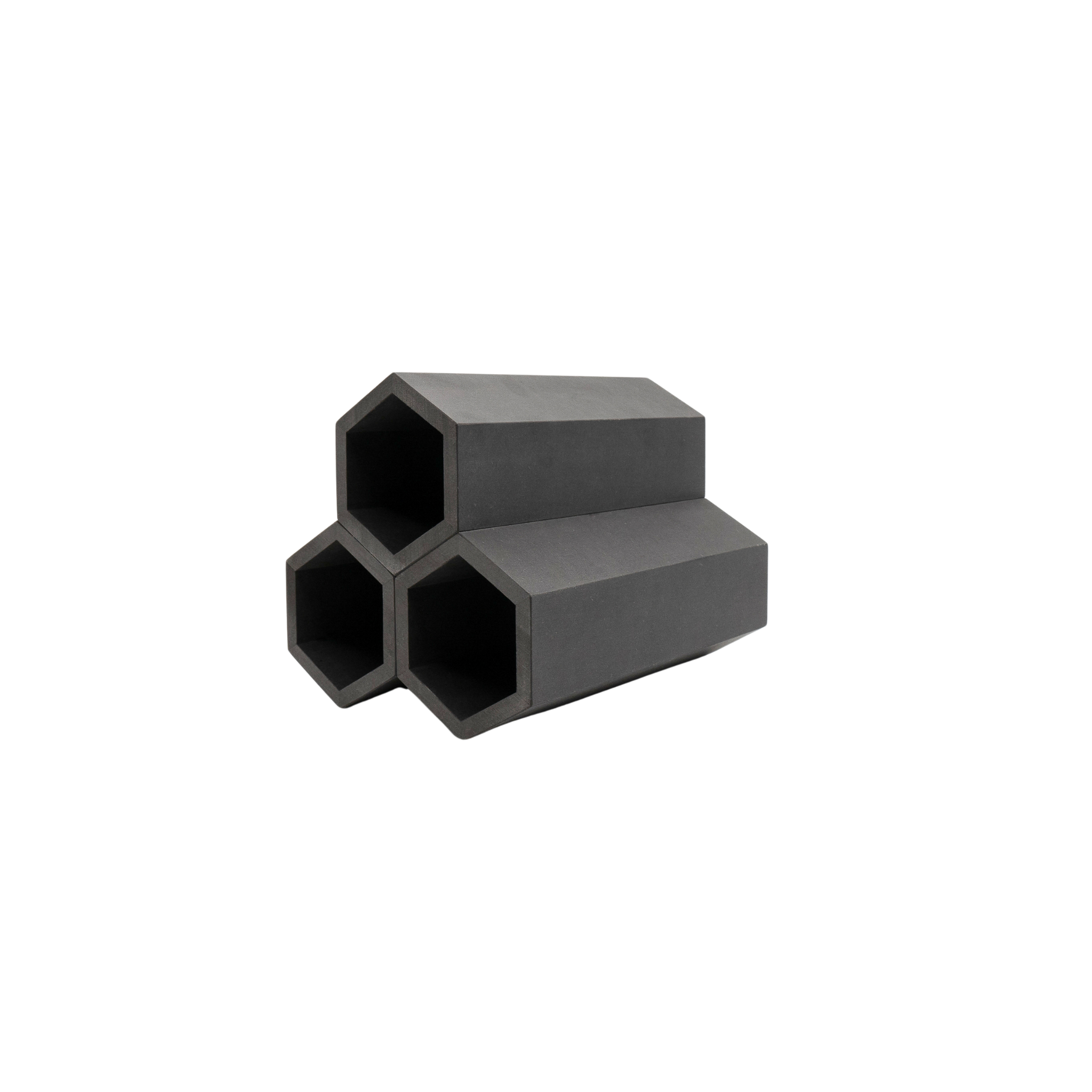 Hexagon Weinregal für 3 Flaschen in Schwarz