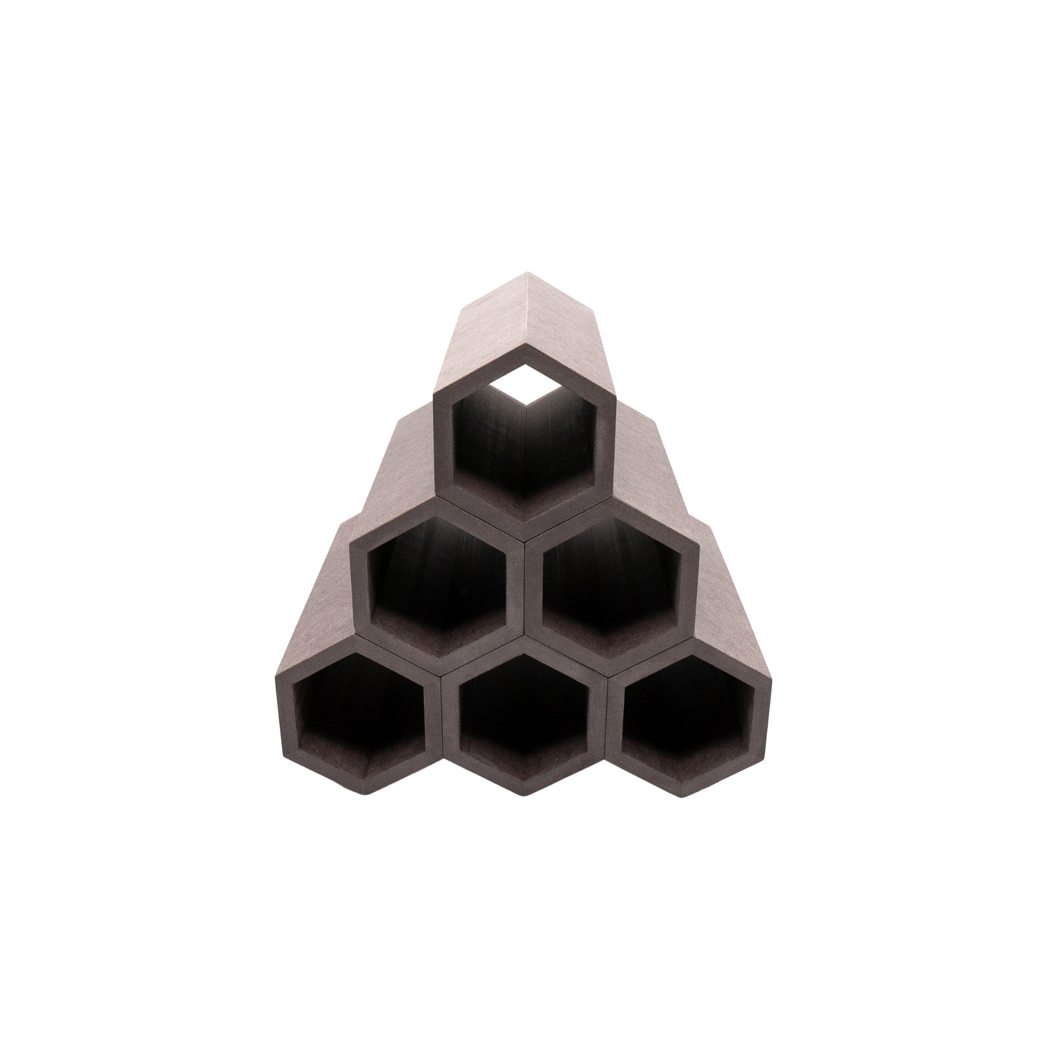 Hexagon Weinregal für 6 Flaschen in Grau