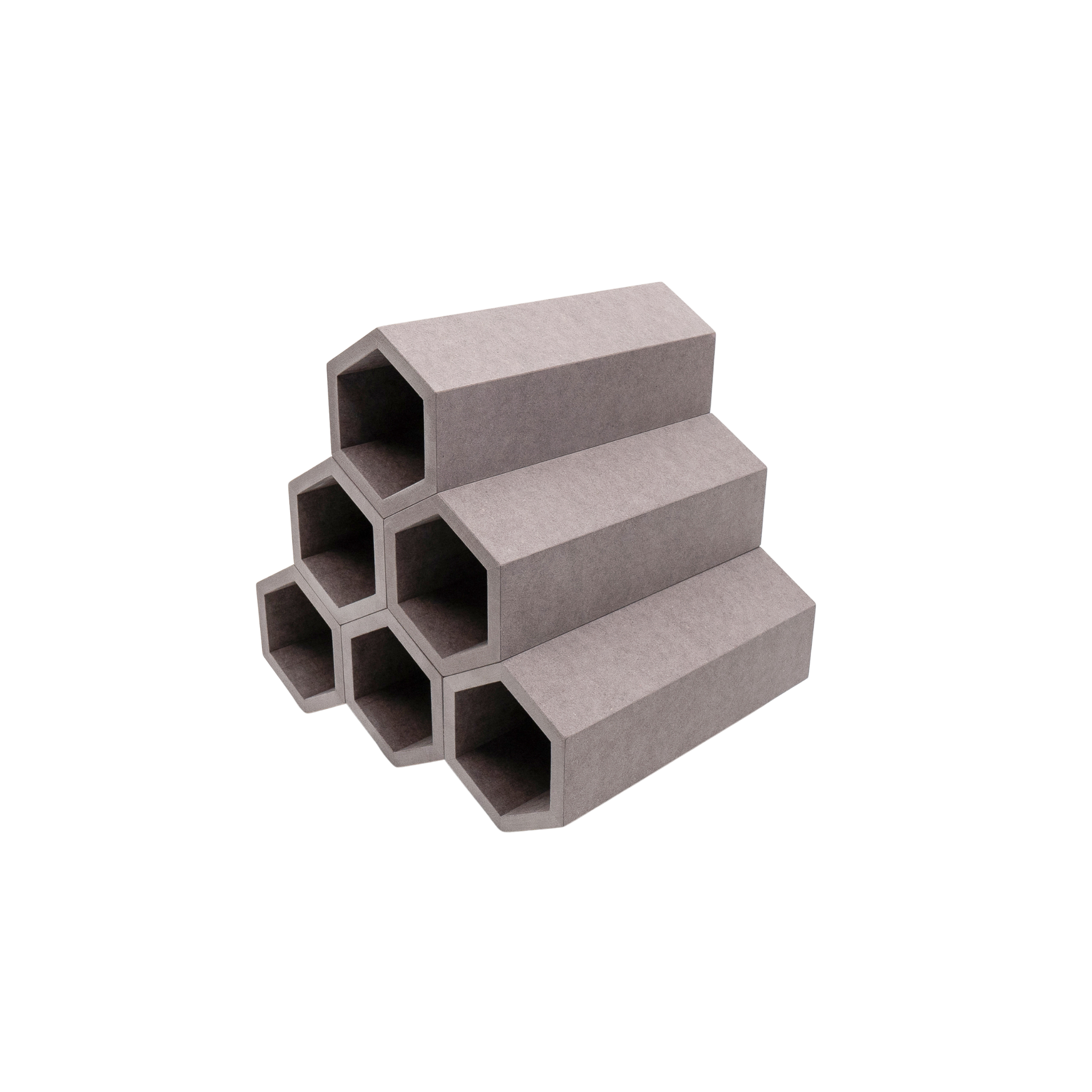 Hexagon Weinregal für 6 Flaschen in Grau