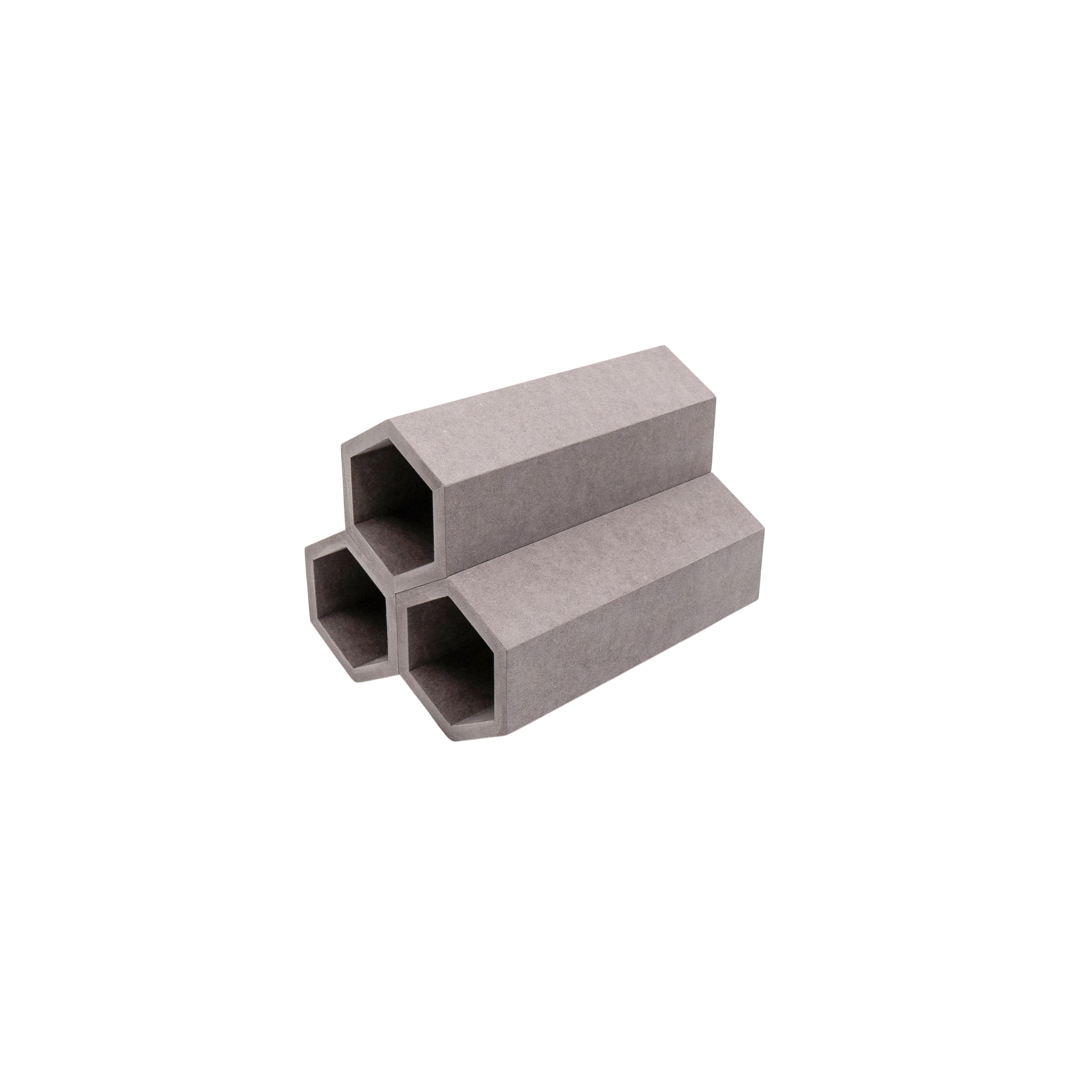 Hexagon Weinregal für 3 Flaschen in Grau