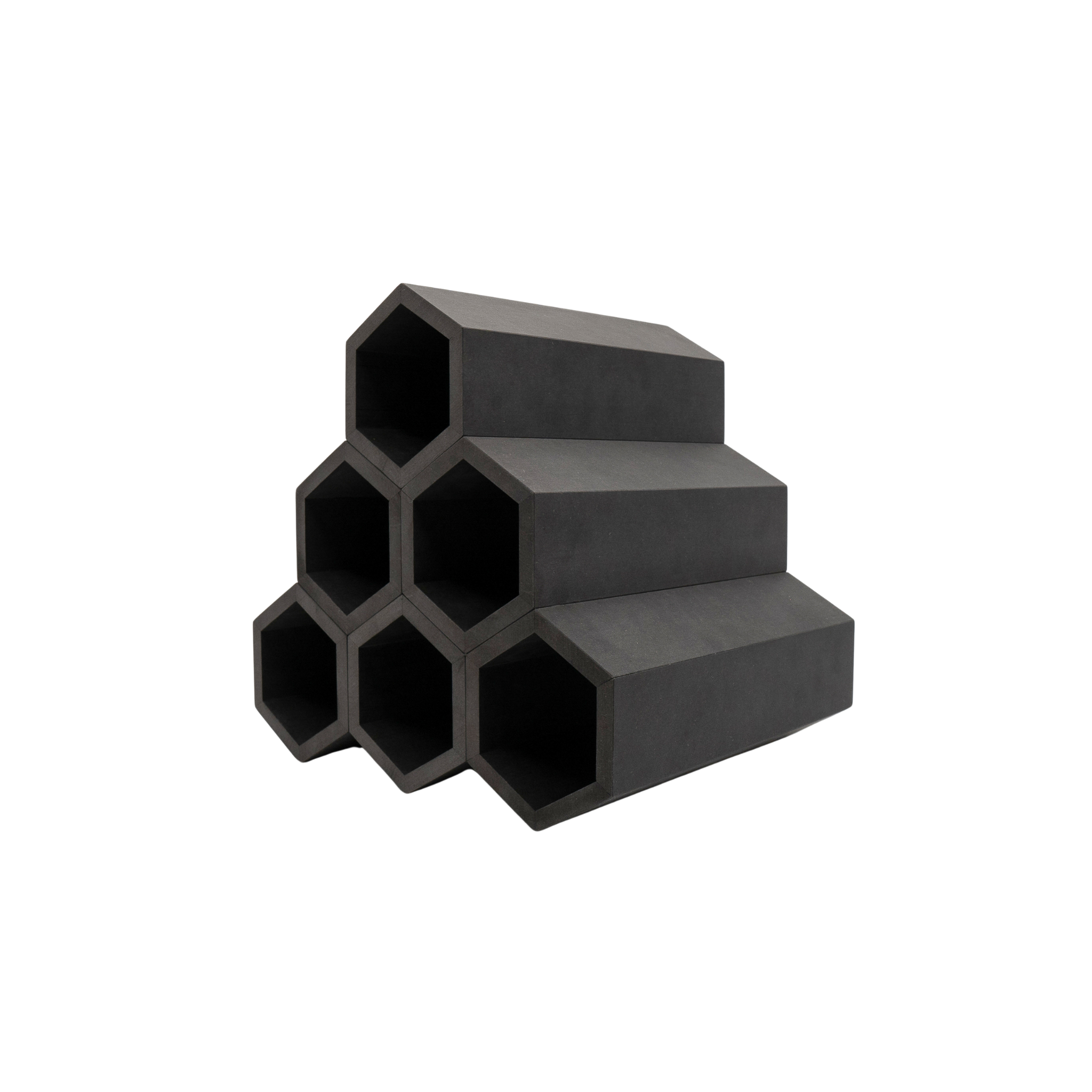 Hexagon Weinregal für 6 Flaschen in Schwarz